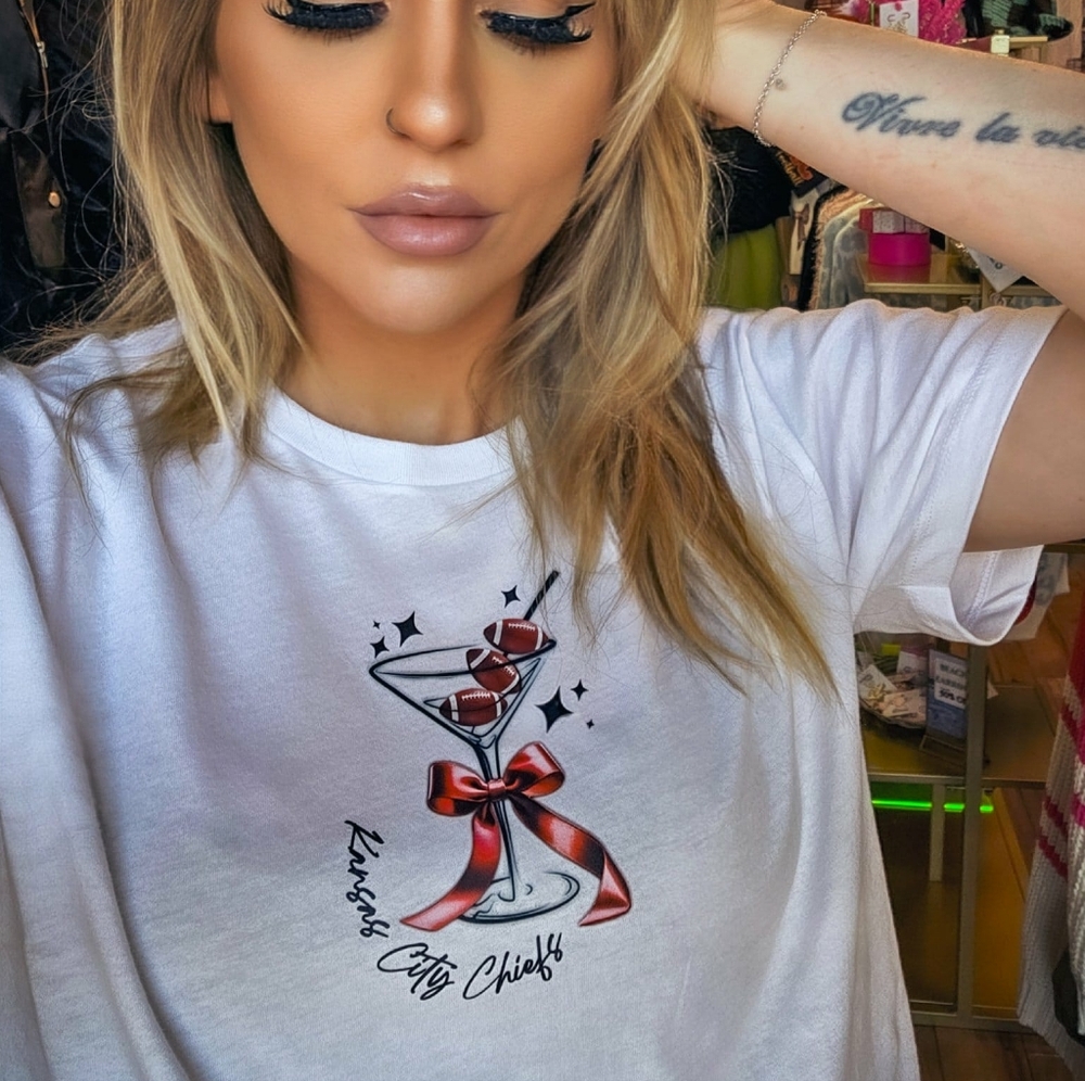 Kansas City Chiefs Martini Graphic Tee